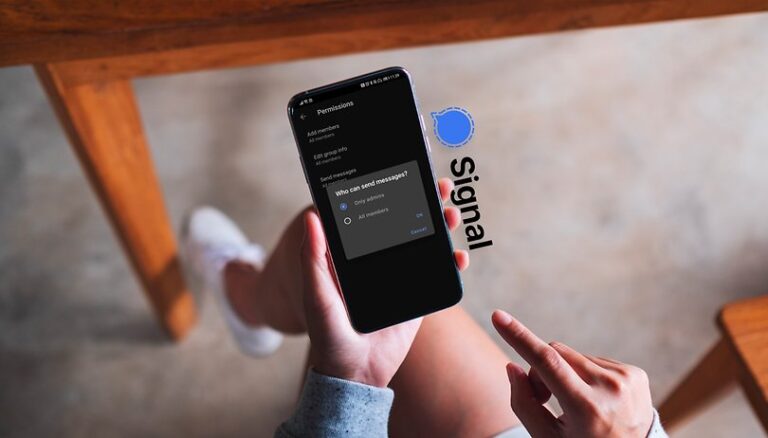 Signal group chats: How to determine who can send messages