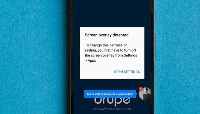 How to fix “Screen overlay detected” error