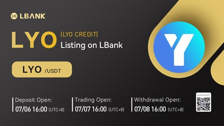 LYO Credit (LYO) Is Now Available for Trading on LBank Exchange