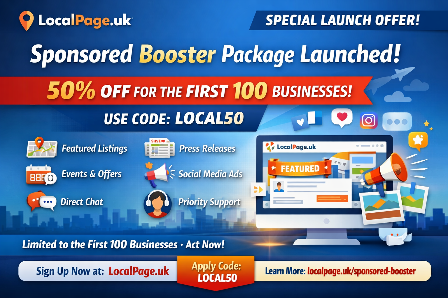 Local Page Launches Sponsored Booster Package with 50% Introductory Offer